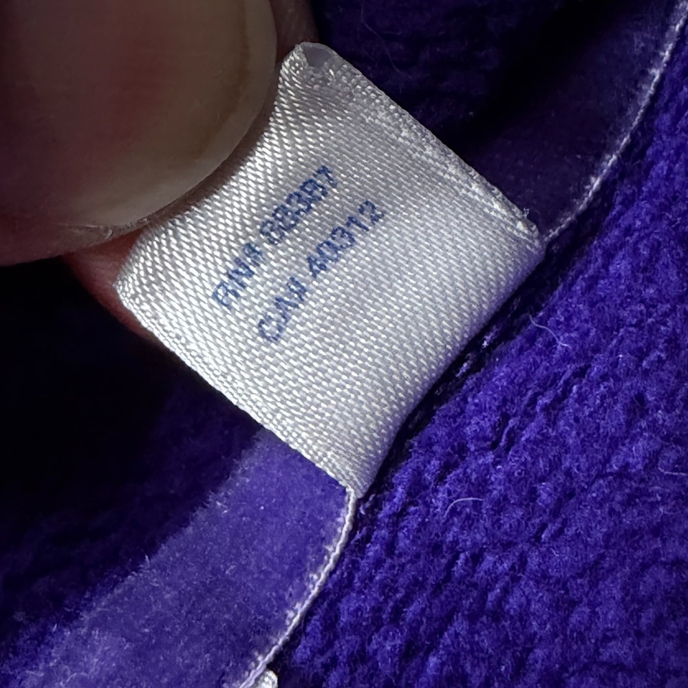 Adidas Hoodie Womens Small Purple Graphic Print Fleece Lined Rib Trim Athleisure - Picture 7 of 15